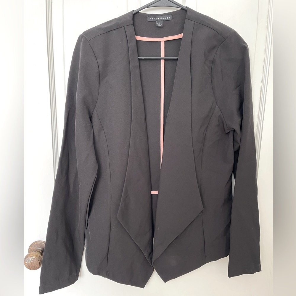 Black blazer jacket women's size Large